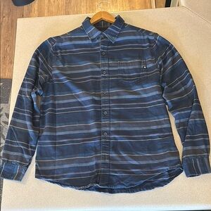 Marmot Blue and Gray Casual Button Down Shirt
